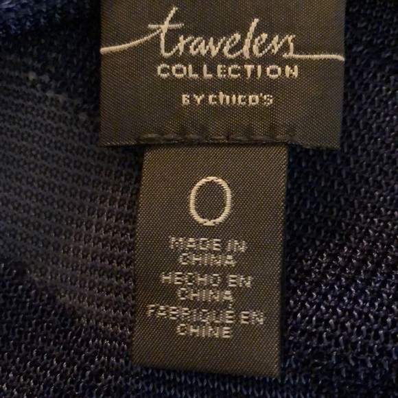 Travelers Collection By Chico’s 100% Rayon Navy Lightweight Cardigan Size 0 - Picture 11 of 12